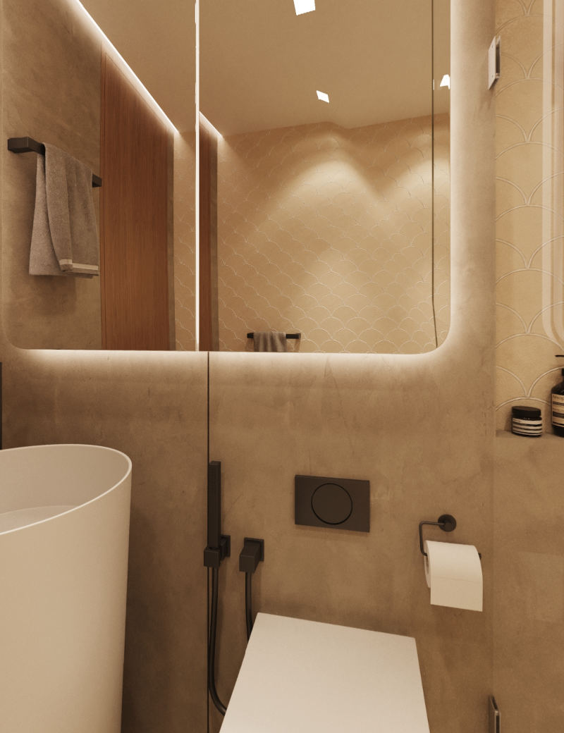Render de baño